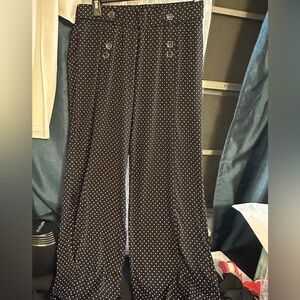 Robert Louis Black and White Polka Dot Pants